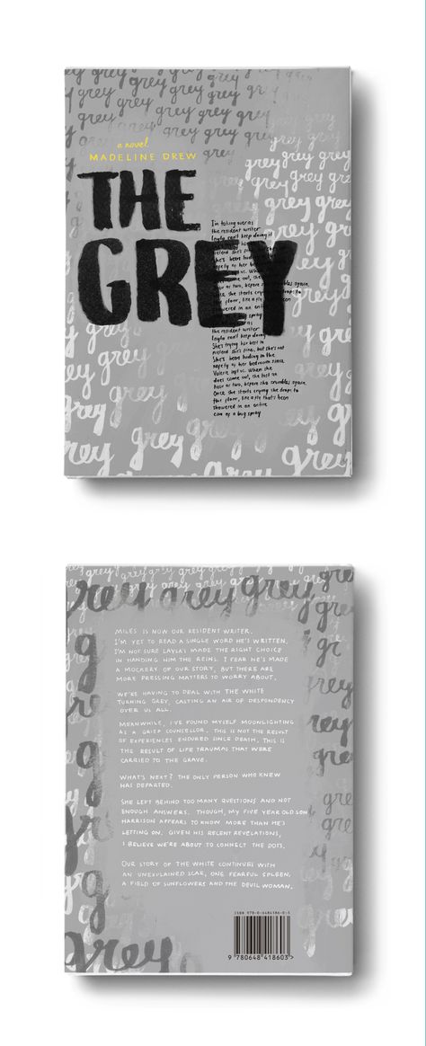 Finalist for the 2019 graphic design awards, 99awards, for “Best Use of Typography." Grey typographic book cover design by María Vargas. | #bookcover #typography #typographic #lettering #grey Monochromatic Book Cover, Neutral Book Covers, Typography Cover Book, Cool Book Cover Ideas, Book Cover Typography Design, Typography Cover Design, Typographic Book Cover Design, Cover Book Ideas, Typography Book Cover Design