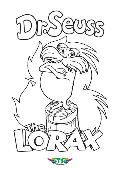 Dr Seuss The Lorax Printable Free Coloring Page For Kids Lorax Printables Free, Dr Seuss Coloring Pages Printables Free, Lorax Coloring Pages, Dr Seuss Drawings, Dr Seuss Coloring Pages, Wall Drawings, Unicorn Halloween, Christmas Unicorn, Dr Suess