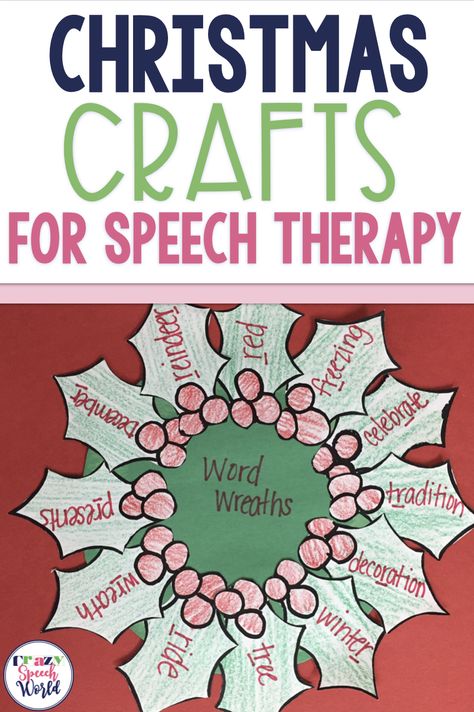 Christmas Crafts for Speech Therapy Speech Therapy Christmas Crafts, Christmas Group Therapy Activities, Christmas Speech Therapy Activities Preschool, Christmas Therapy Activities Kids, Speech Therapy Christmas Activities, Christmas Speech Therapy Activities, Winter Speech Therapy Activities, Christmas Therapy, Kids Speech Therapy