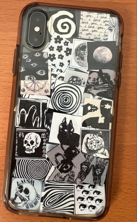 Clear Phone Case Design, Diy Phone Case Design, Creative Iphone Case, Black And White Stickers, Arte Van Gogh, Iphone Case Stickers, Diy Iphone Case, Kawaii Phone Case, Collage Phone Case