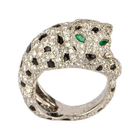 Cartier Panther Ring - 70 For Sale on 1stDibs | cartier jaguar ring, cartier panthere ring, cartier lion ring Cartier Jaguar, Cartier Panther Ring, Cartier Panther, Panther Ring, Ring With Emerald, Lion Ring, Emerald Eyes, Cartier Panthere, Jaguar