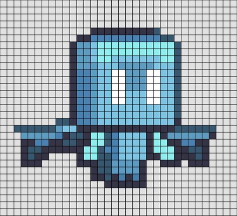 A pixel art template of an Allay from Minecraft the video game. Minecraft 2d Pixel Art, Allay Minecraft, Minecraft Animal Pixel Art, Minecraft Paintings Pixel Art, Minecraft Perler Bead Patterns, Minecraft Items Pixel Art, Minecraft Mob Pixel Art, Minecraft Drawings, Minecraft Mobs