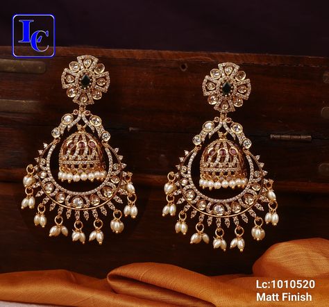 Victorian and Mossanite stone Butta Earrings Explore the latest trend in Indian one gram gold jewelry! 💎 Price : 1075/- + shipping ✅ Online payment only ❌ No cash on delivery 💬 Direct message us for more information How to Order ?🗓️ 1. Take screenshot of product with price or forward us the reel 2. Check availability of product stocks with us. 3. Do Payment and share your shipping address. 4. Your product will be delivered within 4-5 business days. Unpacking Video: 📦 The unpacking ... Butta Earrings Gold Latest, Gold-plated Bridal Earrings With Intricate Temple Jewelry Design, Gold-plated Bridal Earrings With Latkans, Temple Jewelry Gold-plated Hand-set Earrings, Heavy Gold-plated Bridal Temple Earrings, Ornate 22k Gold Earrings With Latkans, Gold Earrings With Price, Wedding Jewelry Sets Bridal Jewellery, Oxidised Jewellery