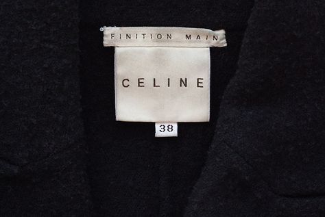 Céline Garment Label Clothing Labels Design, Clothing Packaging, Garment Labels, Clothing Tags, Tag Design, Woven Labels, Fashion Logo, Clothing Labels, 로고 디자인