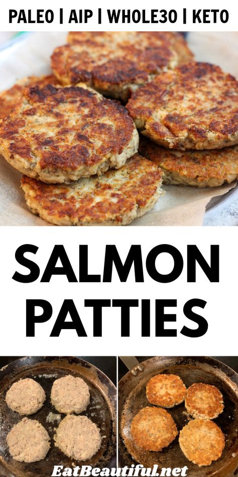 Aip Salmon, Low Fodmap Salmon, Paleo Salmon Patties, Aip Keto, Aip Paleo Recipes, Salmon Patties Recipe, Fried Salmon, Patties Recipe, Salmon Cakes