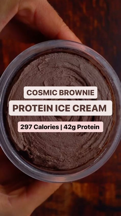 Ninja Creami Recipes | High Protein | Healthy | COSMIC BROWNIE PROTEIN ICE CREAM 297 Calories | 42g Protein Makes 1 Serving By @theflexibledietinglifestyle 🙌🏼 Ingredients: - 240g… | Instagram Ninja Creami Green Tea Ice Cream, Protien Ninja Cremi Recipes, Ninja Creami Recipes Low Calorie High Protein, Chocolate Ninja Creami Ice Cream Recipes, Creami Protein Ice Cream Recipe, Ninja Creami Protein Shake Recipes, Protein Ice Cream Ninja Creami Recipes, Easy Ninja Creami Recipes, High Protein Ninja Creami Recipes