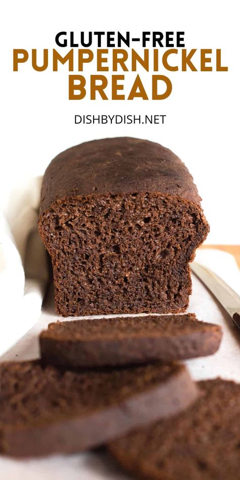 Dark Pumpernickel Bread Recipe, Bread Recipes Yeast, Pumpernickel Bread Recipe, Gf Bread Recipe, Pumpernickel Bread, Making Sandwiches, Teff Flour, Yeast Bread Recipes, Gluten Free Recipes Bread