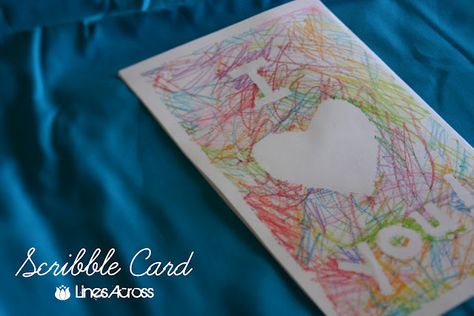 Can use the idea for much more than Valentine's Day cards...can do bunnies for easter, shamrocks, crosses, etc. Scribble Art, Toddler Valentines, Toddler Fun, Childrens Crafts, Valentine Day Crafts, Craft Activities For Kids, Valentine Crafts, Baby Ideas, Toddler Crafts