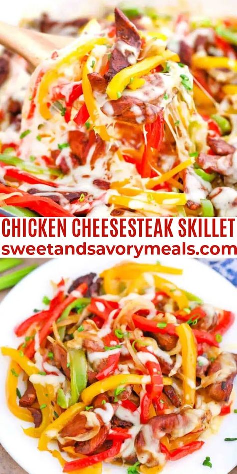 Chicken Cheese Steak Skillet, Recipes To Make With Bell Peppers, Easy Chicken And Bell Pepper Recipes, Smothered Chicken With Peppers And Onions And Cheese, Recipes With Chicken And Bell Peppers, Chicken With Green Peppers And Onions, Bell Pepper Onion Recipe, Chicken Breast Bell Pepper Recipes, Peppers Onions And Chicken