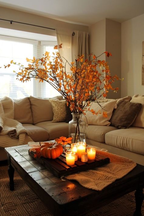 Cozy Fall Decor Ideas: Get ready to snuggle up with these 20 autumn-inspired decorating tips, from rustic porch decorations to warm centerpiece ideas. Create a welcoming atmosphere in your home this season! Check it out and start decorating! #fall #falldecor #fallvibes #aesthetic #fallautumn #autumn #fallaesthetic #orange #houseinspo #white Indoor Fall Decor Ideas, Autumn Decorating Ideas, Fall Decor Cozy, Douglas House, Diy Fall Decor Ideas, Autumn Things, Diy Fall Decor, Leaves Changing Color, Fall Vignettes