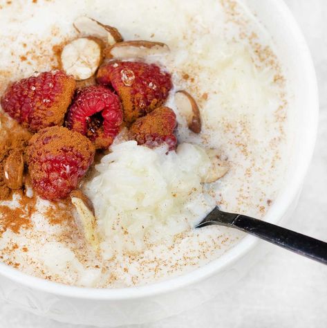 Sweet Rice Porridge Sweet Rice Porridge, Rice Porridge Breakfast, Retreat Food, Porridge Healthy, Basmati Rice Recipes, Yummy World, Breakfast Porridge, Sweet Rice, Porridge Recipes