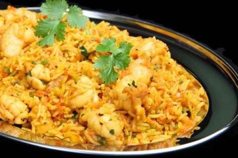 Curried Shrimp, Curried Rice, Rice With Shrimp, Spicy Green Beans, Shrimp And Rice Recipes, Seafood Dinner Recipes, Shrimp Dinner, Shrimp And Rice, Curry Rice