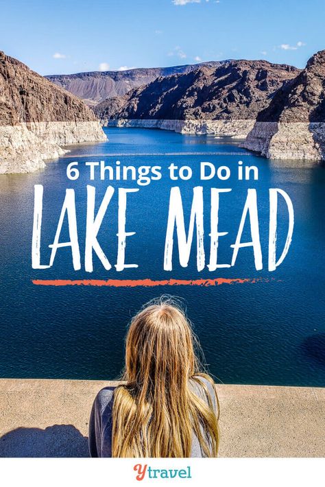 6 best things to do at Lake Mead. One of the best day trips from Las Vegas is to Lake Mead. Here are the best things to do, plus tips on tours, camping at Lake Mead, and how to get there! #LakeMead #Nevada #travel #traveltips #familytravel #roadtrip #roadtrips Las Vegas Sightseeing, Lake Mead Nevada, Day Trips From Las Vegas, Vegas Attractions, Las Vegas Resorts, Nevada Travel, Boulder City, Lake Mead, Hoover Dam