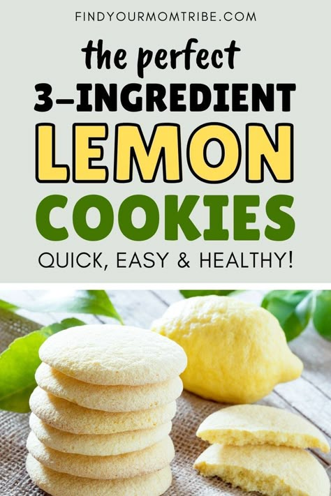 With just 3 ingredients, these lemon cookies are easy to bake and you probably have everything you need in your pantry! They're also gluten free, paleo, clean eating, dairy free, egg free, and refined sugar free.