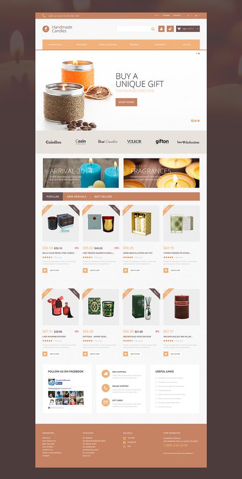 Candle Website, Blog Layout Design, Shopify Website Design, Blog Themes Wordpress, Homepage Design, Candle Store, Buy Candles, Shopify Website, Template Site