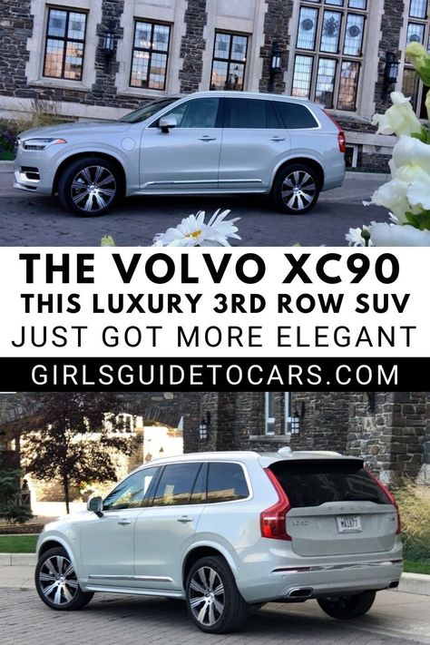 The Volvo XC90 Luxury 3rd Row SUV - Volvo's designers added just a few things, and took a few away, to make this elegant 3 row SUV even more beautiful and even more comfortable. Volvo Suv Xc90, Volvo Xc90 Interior, 3 Row Suv, Affordable Suv, Volvo Suv, Aesthetic Sports, 3rd Row Suv, Luxury Car Garage, Luxury Lifestyle Aesthetic