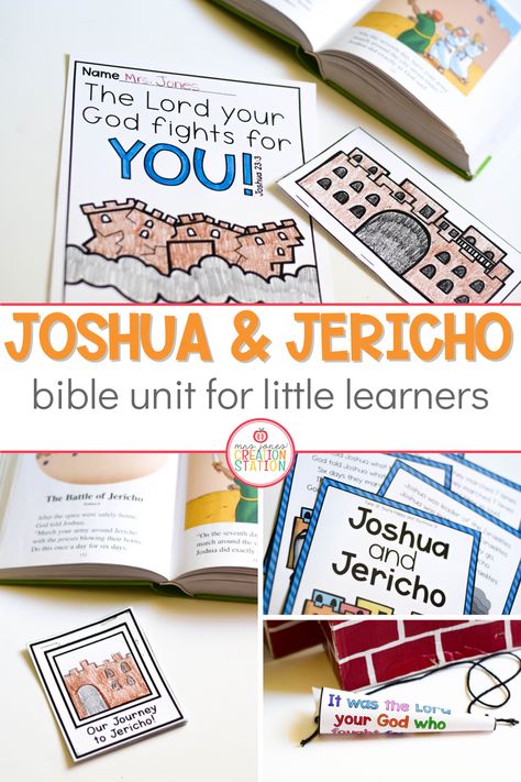 Jericho Bible Craft, Pre K Bible Lessons, Battle Of Jericho Craft Preschool, Joshua And The Walls Of Jericho Craft, Joshua Bible Crafts For Kids, Joshua And Jericho, Jericho Craft, Jericho Bible, Creation Bible Lessons