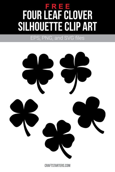 Four Leaf Clover Silhouette, Four Leaf Clover Art, Four Leaf Clover Tattoo, Shamrock Tattoos, Tye Dye Patterns, Svg Flowers, Clover Svg, Soap Stamp, Crown Tattoo Design