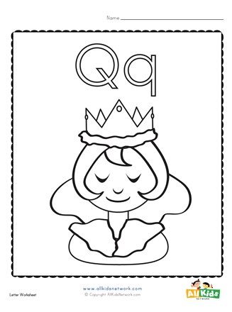 Q Letter Craft, Q Words For Kids, Q For Quilt Craft Preschool, Preschool Letter Q, Letter Q Coloring Page, Q Is For Queen, Letter Q Crafts, Ryan Sullivan, Fairytale Theme