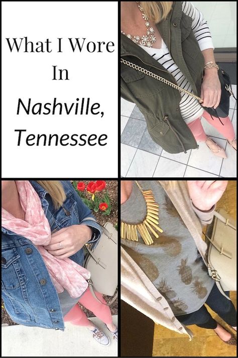 What I Wore In Nashville Tennessee Knoxville Tennessee Outfits, What To Pack For Nashville Fall, Packing For Nashville Fall, Nashville In April Outfits, What To Pack For Nashville In Summer, Weekend In Nashville Outfits, Nashville Packing List Spring, Nashville Tennessee Outfits Spring, Nashville In October Outfits