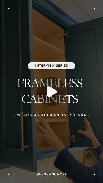 Benson Homes LLC | Residential Design Build Firm on Instagram: "Part 4: Interview with @coastalcabinetsbyJenna 🎥

Today we’re hearing from Jenna about frameless cabinets!

Follow @bensonhomes for more interviews.🫶🏽

.
.
.

#757supports757 #bensonhomes #coastalcabinets #cabinetry #757designbuild #framelesscabinets #cabinetrytrends #757interiordesign #eurocabinets" Frameless Cabinets, Home Tips, Residential Design, Interview, Instagram, Design