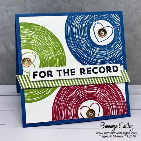 Vinyl Record Art, Tampons Transparents, For The Record, Player Card, Interactive Cards, Embossed Paper, 3d Cards, Card Tutorial, Music Themed