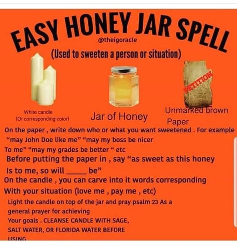 Workplace Spells, Sweetening Jar Spell, Sweetener Spell, Sweetening Spells, Sweetening Spell, Honey Spell, Honey Jar Spell, Hoodoo Conjure Rootwork, Wicca Recipes