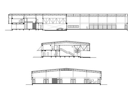 Gallery of TAK Sale Office & Warehouses / AOMO - 24 Warehouse Layout Floor Plans, Warehouse Design Architecture, Warehouse Floor Plan, Mezzanine Plan, Warehouse Office Design, Warehouse Facade, Space Truss, Roof Section, Warehouse Plan