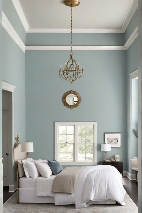 Enhance your bedroom with Palladian Blue (HC-144) for a serene and elegant look. Follow a daily interior designer routine for a stylish and tranquil space! #Ad #homedecor #homedesign #wallpaints2024 #Painthome #interiorarchitecture Wall Colors Green Living Room Colors Bright Living Room Colors Apartment Renovation Living room Remodeling Modern Paint Colors 2024 Blue Bedroom Colors Paint, Palladian Blue Bedrooms, Bright Living Room Colors, Colorful Living Room Bright, Renovation Living Room, Paint Colors 2024, Best Wall Paint, Modern Paint Colors, Palladian Blue