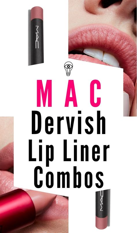 10 Gorgeous MAC Lipsticks To Wear With Dervish Lip Liner Lipstick Combinations, Most Popular Mac Lipsticks, Best Mac Products, Popular Mac Lipsticks, Mac Faux, Lip Liner And Lipstick, Mac Lip Liner, Mac Lipstick Colors, Mac Products