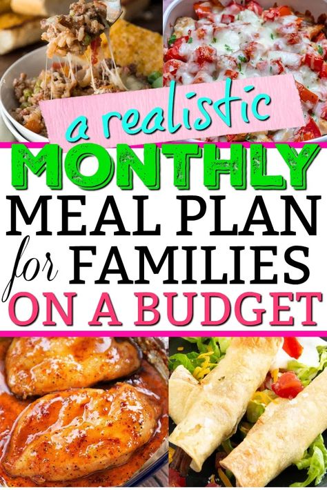 Meals For Family Of 5, Weekly Meal Plan Family, Meals For Family, Monthly Meal Plan, Cheap Meal Plans, Low Budget Meals, Meal Planning Menus, Budget Friendly Dinner, Monthly Meal Planning