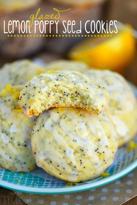 Lemon Poppyseed Cookies, Poppyseed Cookies, Lemon Poppy Seed Cookies, Poppy Seed Cookies, Seed Cookies, Mom On Timeout, Lemon Dessert, Lemon Poppy Seed, Lemon Poppy