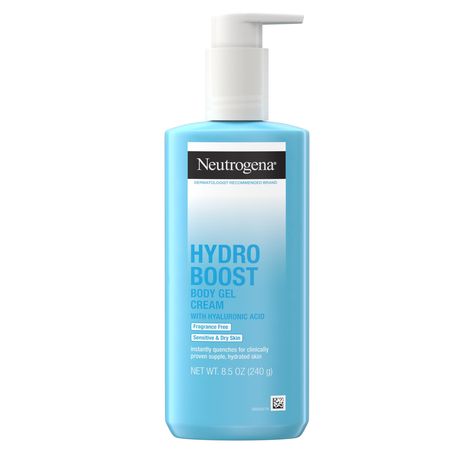 Neutrogena Hydro Boost Fragrance-Free Body Gel Cream, 8.5 oz - Walmart.com Neutrogena Moisturizer, Lotion For Sensitive Skin, Dry Skin Body Lotion, Hydro Boost, Cream Moisturizer, Neutrogena Hydro Boost, Body Lotion Cream, Body Gel, Lightweight Moisturizer