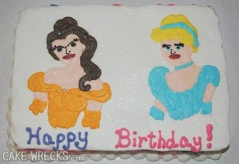 How these bitches hatin' not only in my birthday, but right on the damn cake? Bad Cakes Fails, Epic Cake Fails, Cakes Gone Wrong, Bad Cakes, Cake Fails, Buddy Valastro, Disney Princess Cake, Cake Wrecks, Fairy Stuff