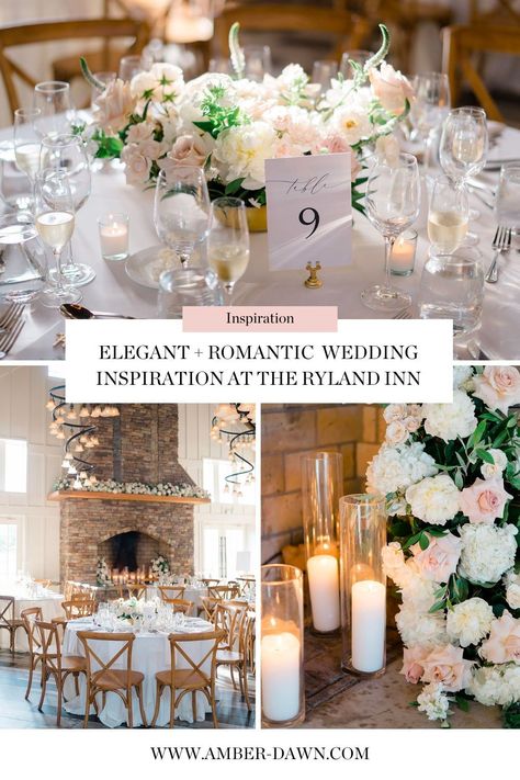 Elegant and wedding venue inspiration in New Jersey at The Ryland Inn Coach House | New Jersey Wedding Photographer Amber Dawn Photography The Ryland Inn Wedding, Centerpiece Inspiration, Venue Inspiration, Dawn Photography, Romantic Photography, Romantic Wedding Photography, Wedding Venue Inspiration, New Jersey Wedding, Coach House