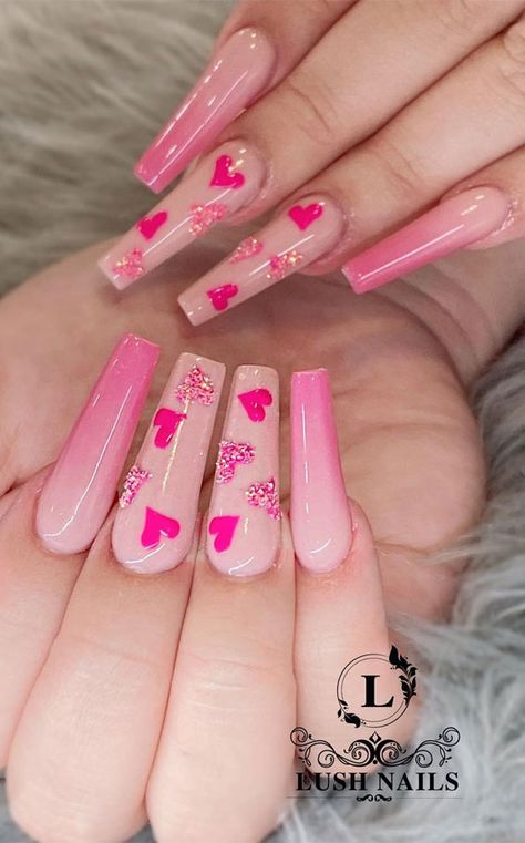 35 Cute Valentine’s Day Nails You'll Want To Wear : Red Heart Tip Nails 1 - Fab Mood | Wedding Colours, Wedding Themes, Wedding colour palettes Valentines Nails Designs, Wedding Colour Palettes, Valentine Nails Pink, Fab Mood, Mood Wedding, Valentines Nail, Valentine Nail Art, Wedding Colours, Valentine Nails