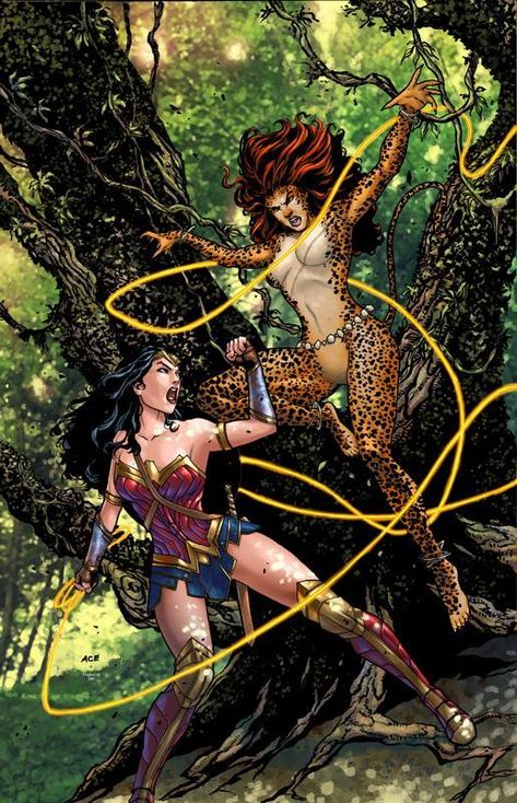 Wonder Woman vs. Cheetah by Raymund Lee & Ace Continuado #WonderWoman #Amazon #JusticeLeague #JL #Cheetah #LegionofDoom #RaymundLee #AceContinuado Wonder Woman And Cheetah, Wonder Woman Vs Cheetah, Cheetah Wonder Woman, Cheetah Dc Comics, Cheetah Dc, Dc Justice League, Black Cat Marvel, Justice League Unlimited, Film Lovers