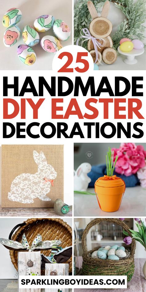 Unlock the joy of the season with these DIY Easter decorations. From DIY Easter egg decorating ideas to rustic Easter decor, discover easter craft projects for every skill level. Create fun Easter bunny crafts with the kids, or design elegant Easter table settings with our DIY easter centerpieces. Our eco-friendly Easter crafts and easter wreaths are perfect for adding a personal touch. Make your own Easter basket ideas and outdoor easter decorations to celebrate this season of the year. Kids Easter Table Decor, Easter Crafts Dollar Tree, Easter Candy Ideas, Seasons Decorations, Easter Recipes Ideas, Easter Centerpieces Diy, Springtime Crafts, Creative Easter Baskets, Rustic Easter