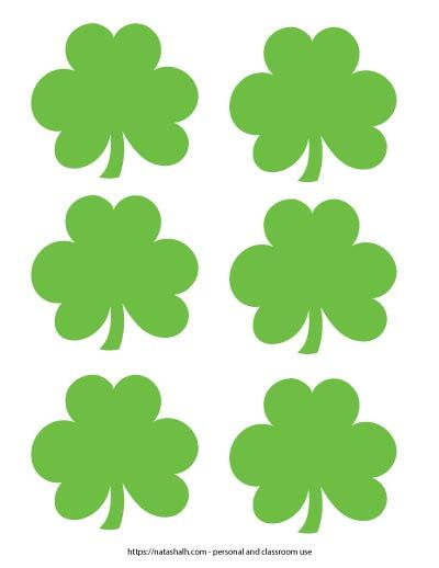 This green shamrock template is great for St. Patrick's Day crafts! No need to cut the shamrock pattern onto paper and cut it out - just print these green shamrocks and use them. Click through to download today. Shamrock Template Free Printables, Printable Shamrock Template, Shamrock Pictures, Shamrock Printable, Leaf Printables, Sant Patrick, Cubby Tags, Shamrock Template, Shamrock Pattern