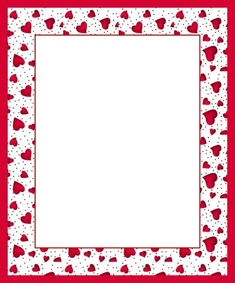 Valentine Frame Backgrounds, Free Printable Borders, Printable Borders, Valentines Day Border, Valentine Template, Valentines Frames, Scrapbook Frames, Heart Border, Border Templates