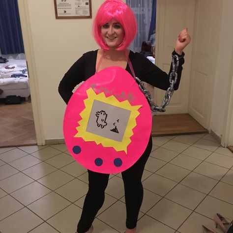 90s fancy dress, hen party, Halloween, tamagotchi Tamagotchi Costume, Diy Fancy Dress, 90s Fancy Dress, Fancy Dress Ideas, Black Jeans Outfit, Trunk Or Treat, Party Halloween, Hen Party, Dress Ideas