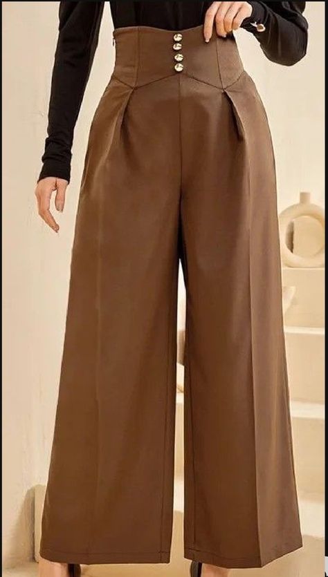 Trouser Pants Pattern, Trouser Design, Cute Pants, Mocha Brown, Vintage Pants, Modest Fashion Outfits, Pleated Pants, Pants Pattern, Mode Vintage