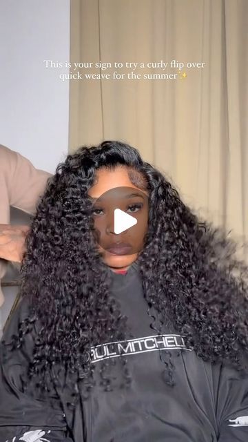 VoiceOfHair ®️ | Bigger the hair the harder they stare😍  Gorgeous flip over curly quick weave by @wintershairdaze 🔥 This is such a perfect and low... | Instagram Wet And Curly Quick Weave, Wet And Wavy Quick Weave Styles, Deep Wave Quick Weave Hairstyles, Curly Flip Over, Flip Over Sew In Curly, Curly Flip Over Quick Weave, Quick Weave Curly Hairstyles, Curly Flip Over Method Sew Ins, Curly Quick Weave Styles