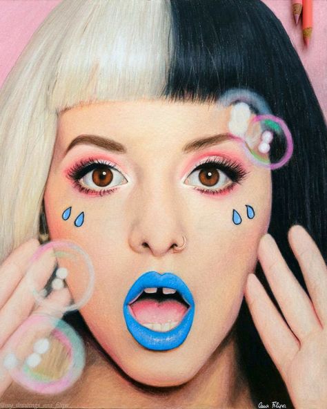 Drawing Melanie Martinez, Makeup Ideas Drawing, Melanie Martinez Drawing, Melanie Martinez Makeup, Melanie Martinez Merch, Melanie Martinez Songs, Melanie Martinez Concert, Baby Makeup, Concert Makeup