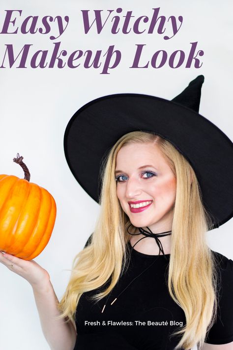 Hello ghouls and witches!  Are you ready for the FIRST EVER Beauté makeup tutorial?!? I personally am beyond pumped because our lovely Social Media Manager, Elizabeth, came up with this so-easy-it's-spooky look just in time for the office Halloween party. Can you say, 'bad witches' y'all?  Get ready to go from fresh faced to frightfully flawless in a few easy steps! Let's go! Easy Witch Makeup, Simple Witch Makeup, The Office Halloween, Office Halloween Party, Witchy Makeup, Halloween Office Party, Office Halloween, Witch Makeup, Basic Witch