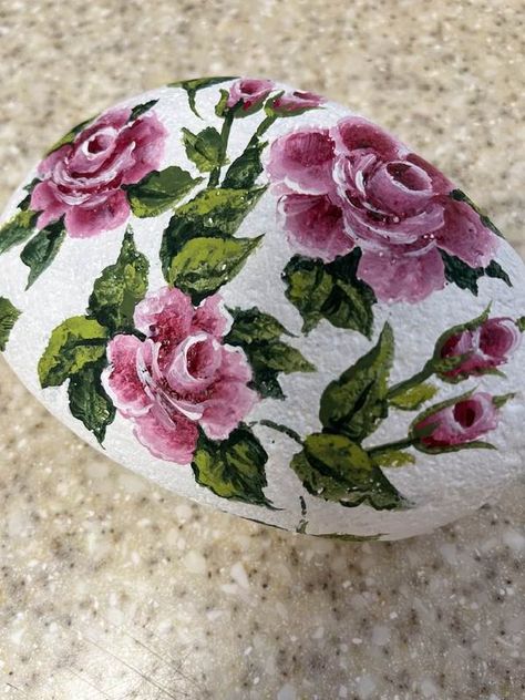 painting rocks! | Roses are also popular to paint on rocks for paper weights. | Facebook Painting Rocks, Paper Weights, Painted Rocks, Roses, Paint, Signs