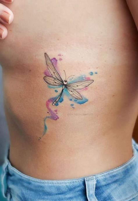 Elegant Tattoo Ideas For Women, Watercolor Dragonfly Tattoo, Small Dragonfly Tattoo, Dragonfly Tattoo Design, Mom Tattoo Designs, Inspiration Tattoos, Dragonfly Tattoo, Cute Tattoos For Women, Tattoos For Daughters