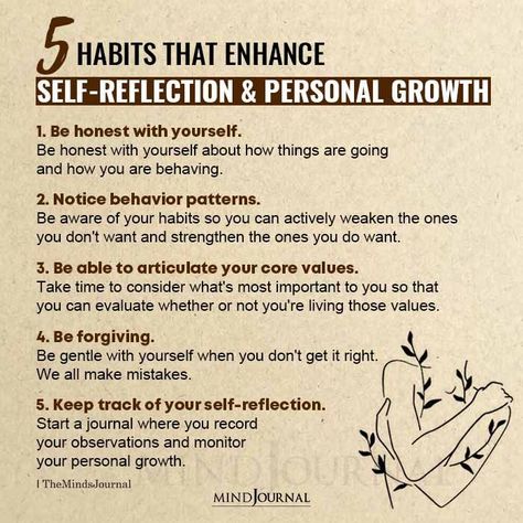 Habits you should embrace for your personal growth. #mentalhealthquote How To Enhance Your Personality, Personal Growth Tips, How To Reflect On Yourself, Personal Growth Quotes Self Improvement Tips, Self Discipline Tips, Self Reflection Quotes, Weekly Reflection, Master Mind, Art Quotes Funny