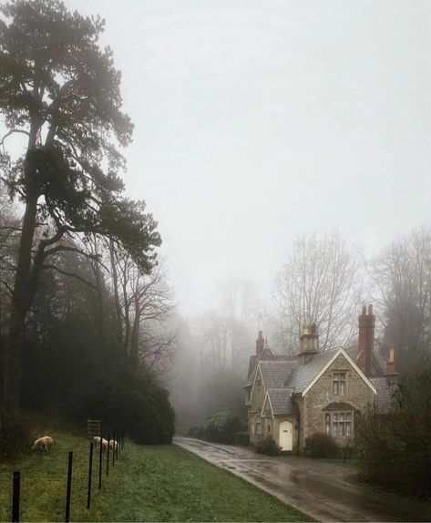 London Countryside, Seasons Pictures, Dark Woodwork, 1900s Aesthetic, Pumpkin Chai Latte, Winter Countryside, Cottage Mansion, Countryside Aesthetic, Family Bedroom