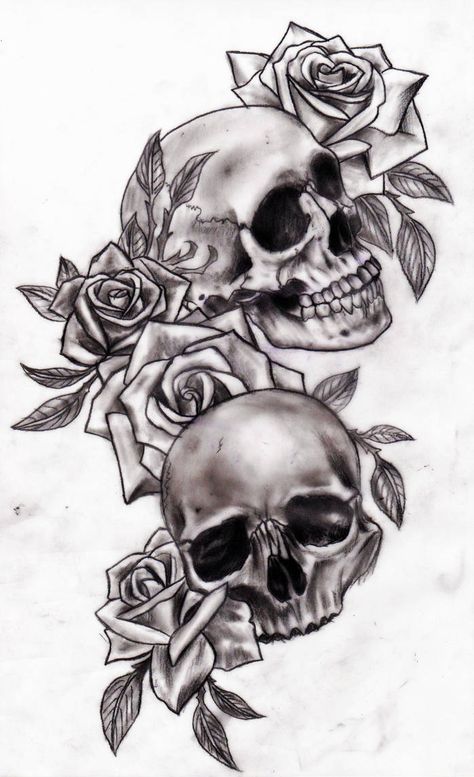 Tattoo Fairy, Backpiece Tattoo, Skull Rose Tattoos, Marquesan Tattoos, Thigh Tattoos, Geniale Tattoos, Temp Tattoo, Rose Tattoo Design, Skull Tattoo Design